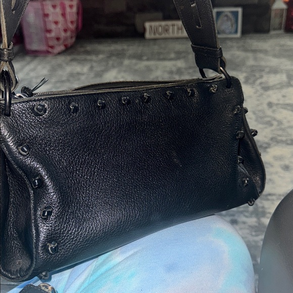 Bottega veneta Studded Black Leather Shoulder Bag - Picture 6 of 16